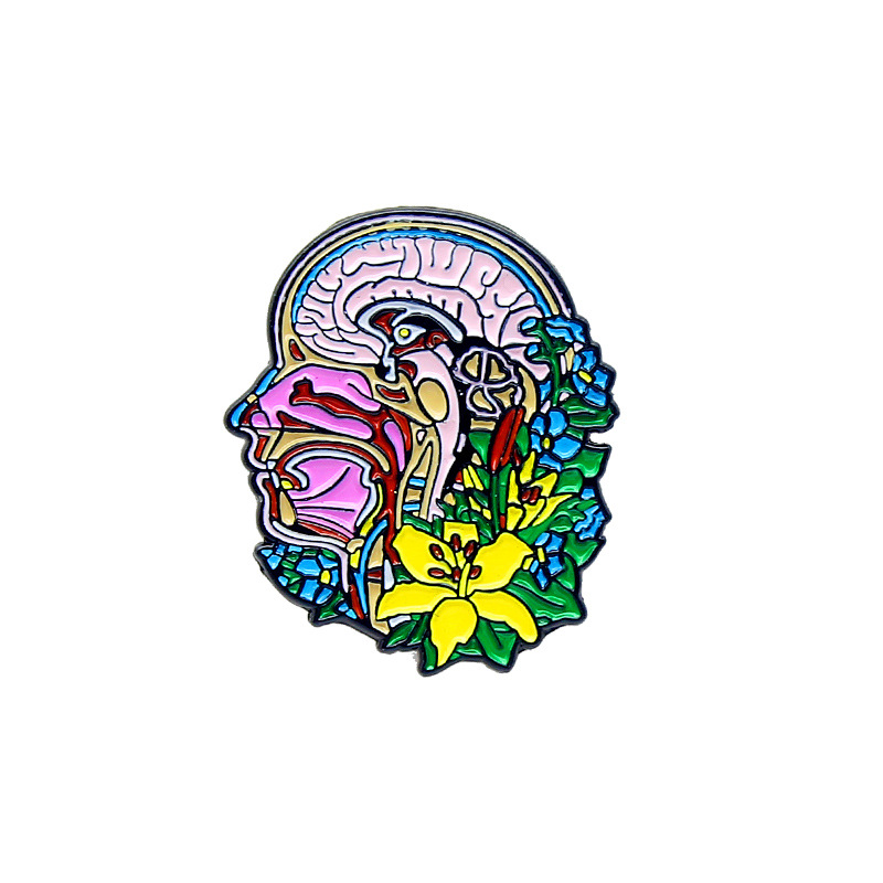 Pop Flower Organ Brain Pin