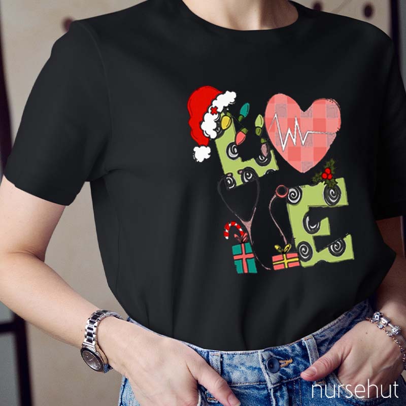 Santa Loves You Nurse T-Shirt