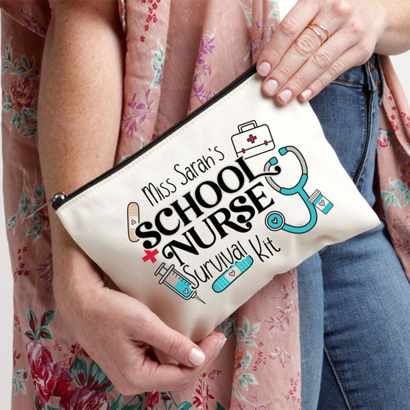 Personalized School Nurse Makeup Bag