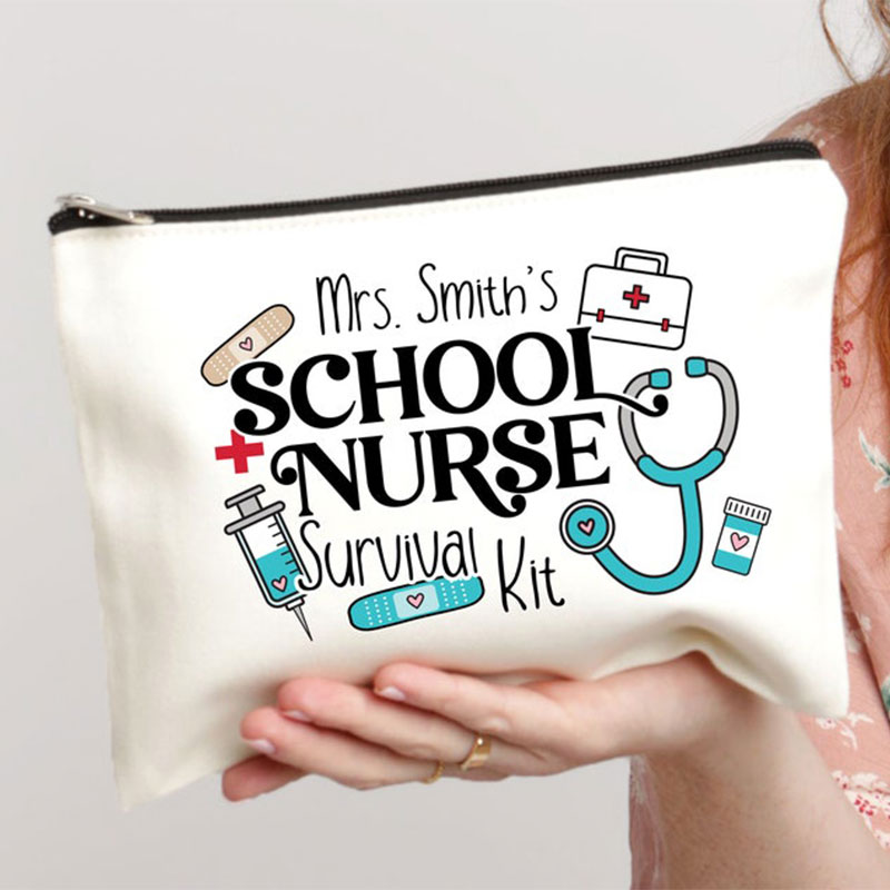 Personalized School Nurse Makeup Bag