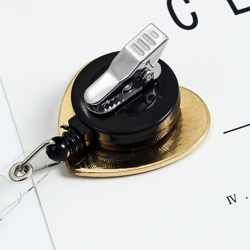 Leopard Print Plush Heart-Shaped Nurse Badge Reel