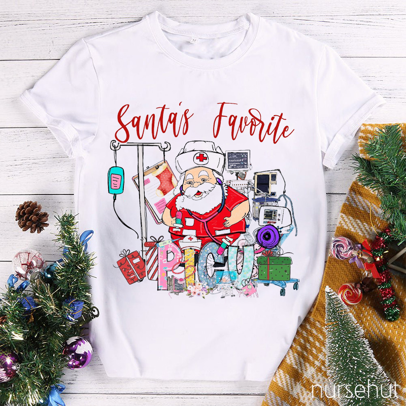 Santa's Favorite PICU Nurse T-Shirt
