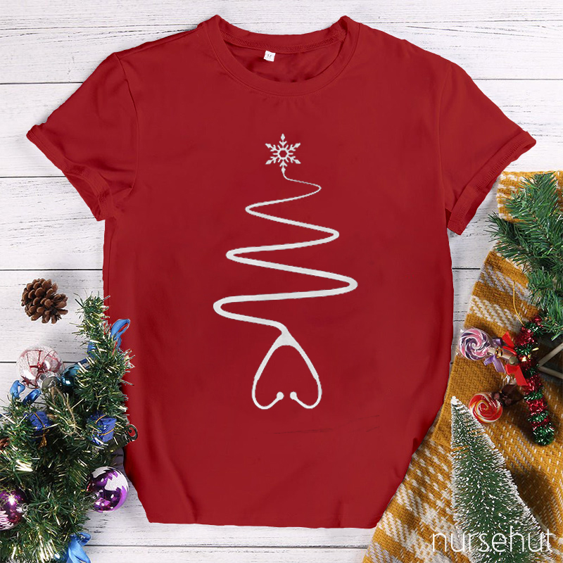 Simple Snowflake Stethoscope Nurse T-Shirt