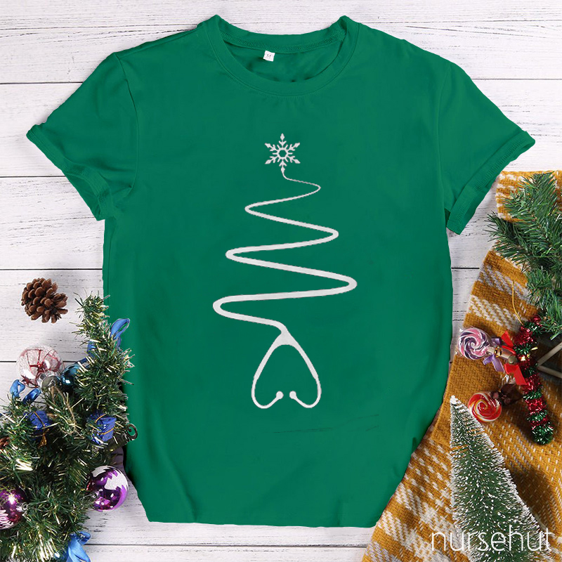 Simple Snowflake Stethoscope Nurse T-Shirt
