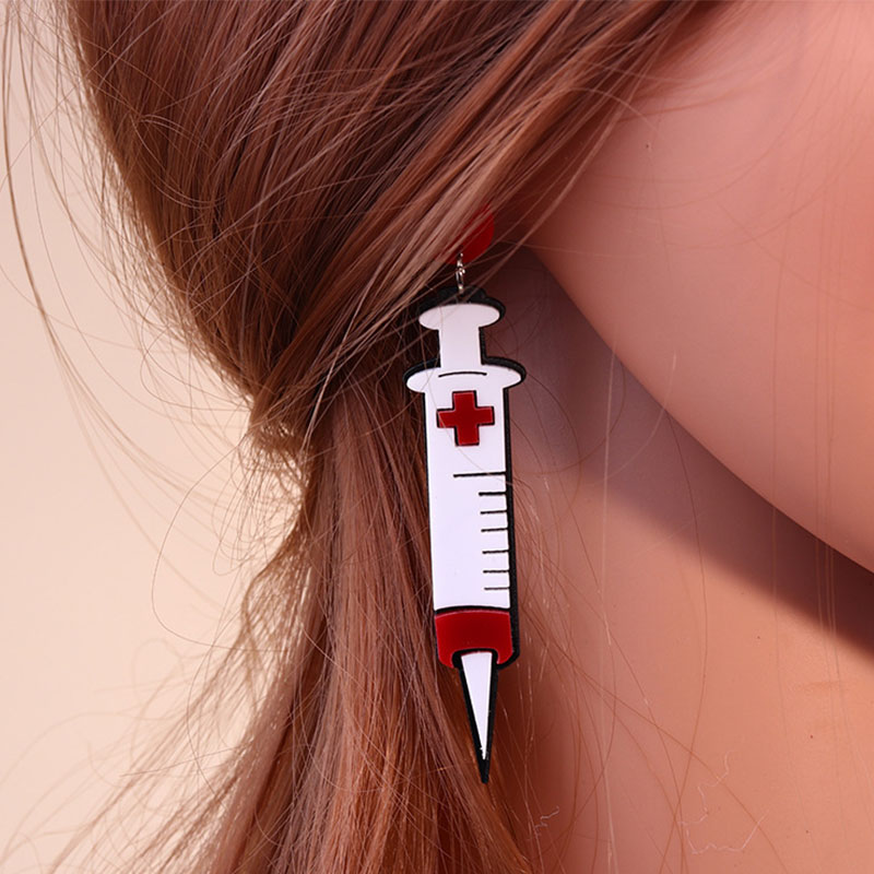 It's Time For An Injection Nurse Acrylic Earrings