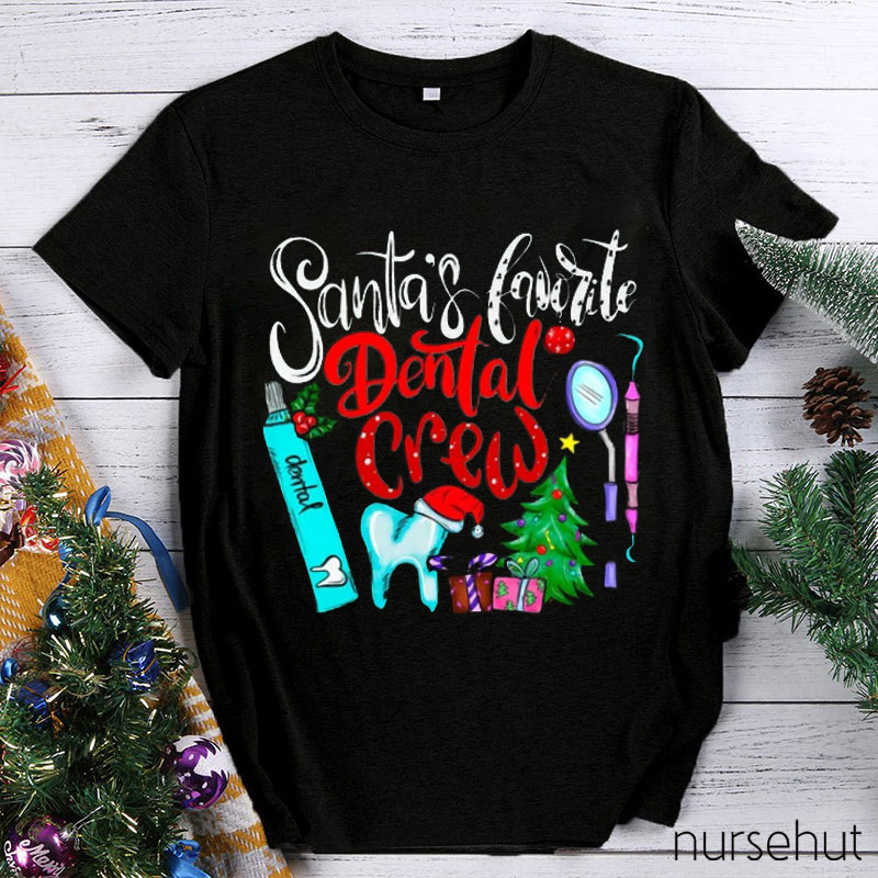 Santa's Favorite Dental Crew Nurse T-Shirt
