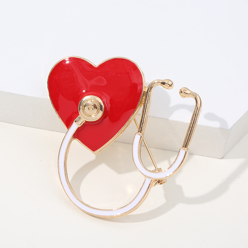 Stethoscope Of Love Nurse Pin