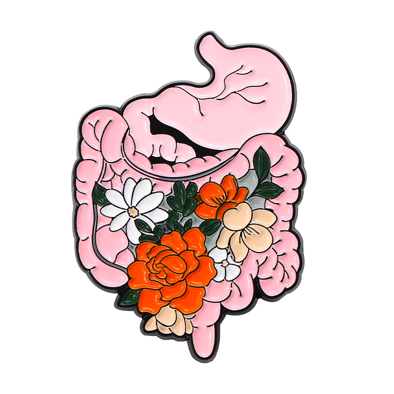Botanical Flower Butterfly Brain Digestive System Lung Art Organ Nurse Pin