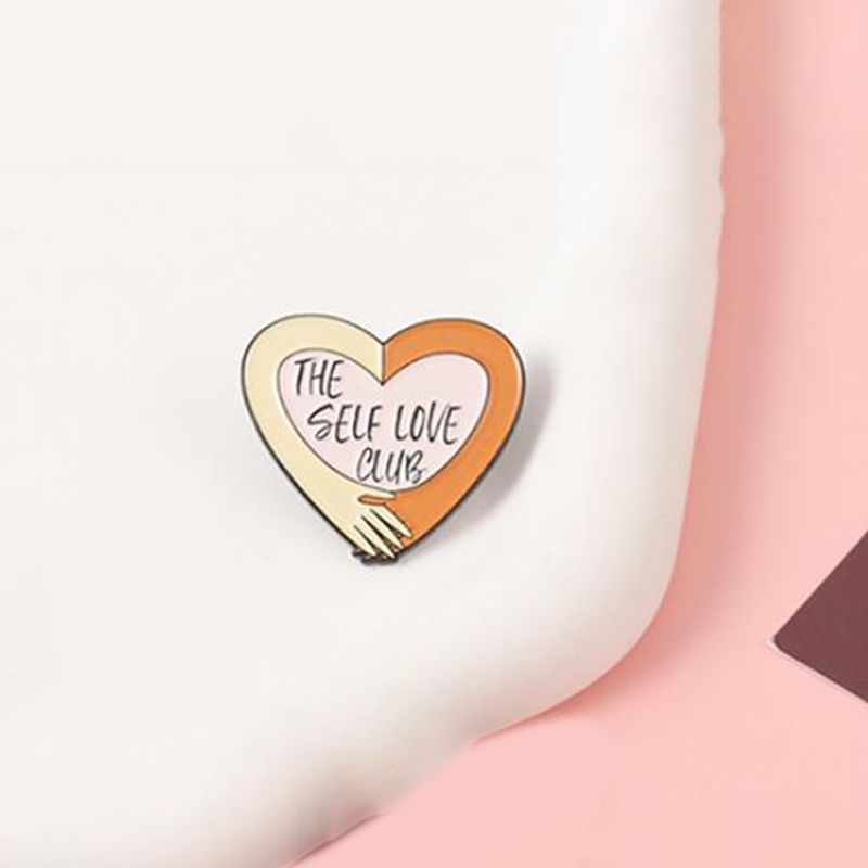 Heart-Shaped The Self Love Club Hug Nurse Pin
