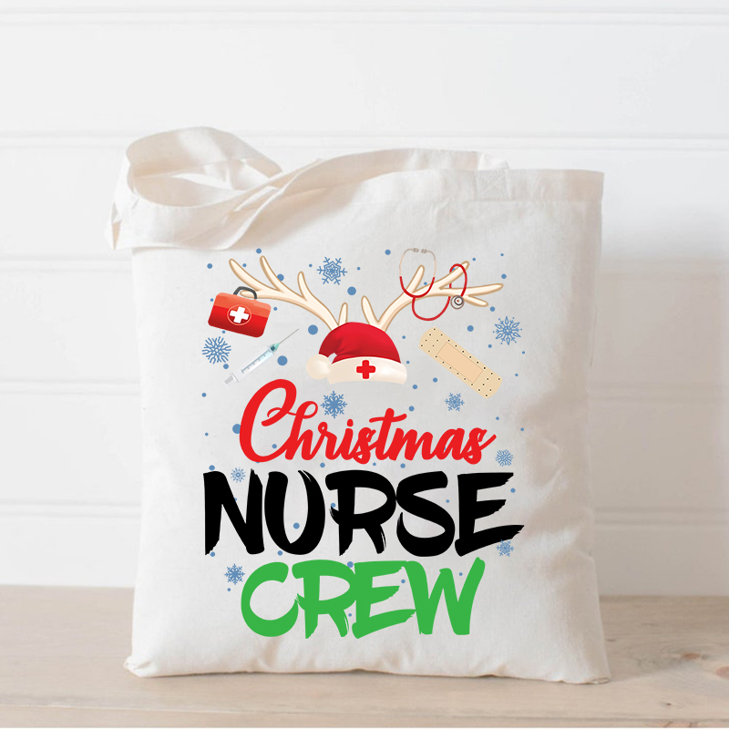 Christmas Nurse Crew Nurse Tote Bag