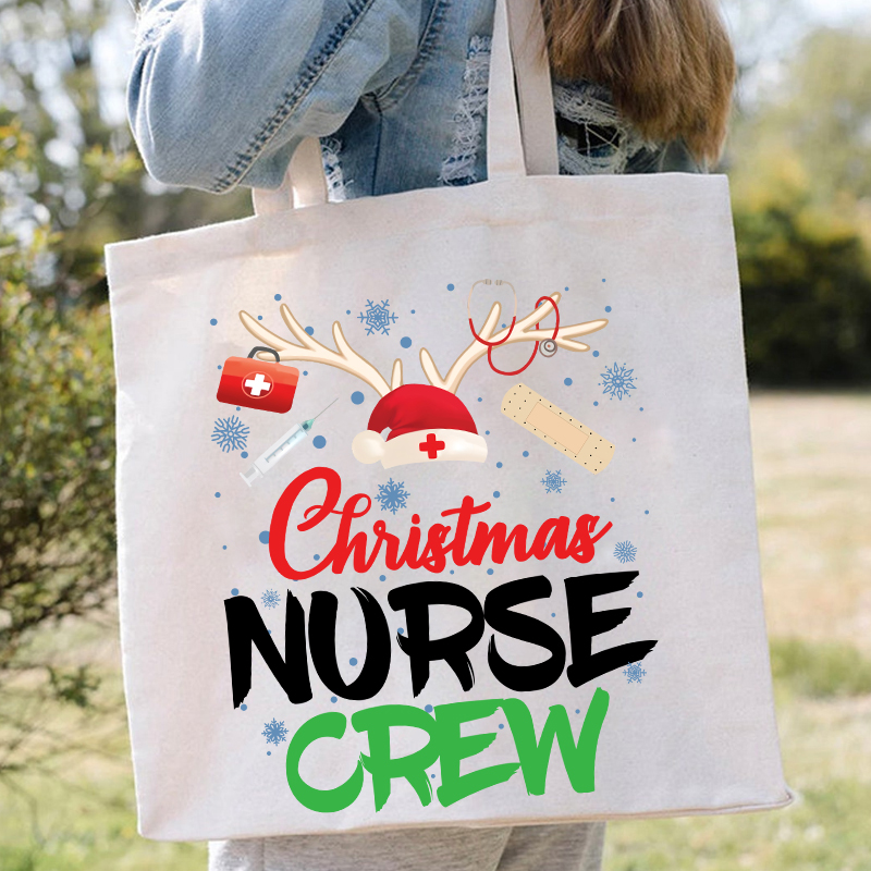 Christmas Nurse Crew Nurse Tote Bag