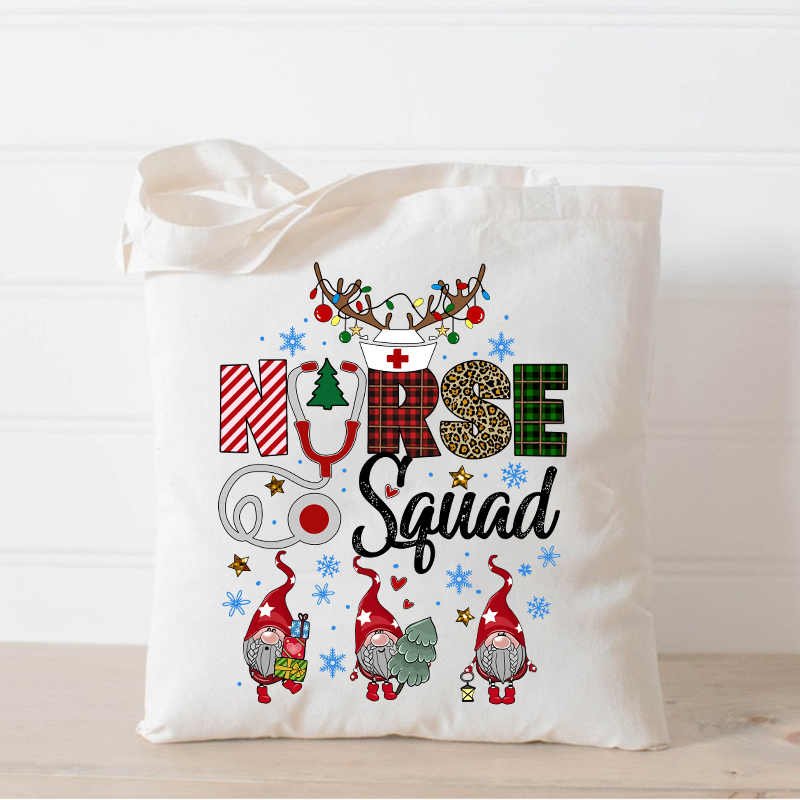 Christmas Nurse Squad Nurse Tote Bag