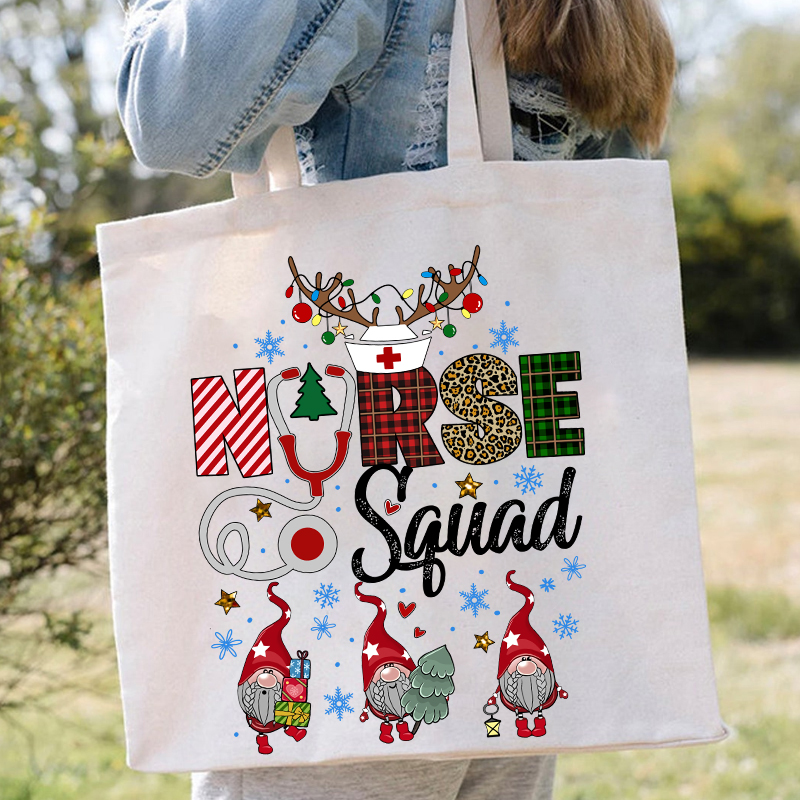 Christmas Nurse Squad Nurse Tote Bag