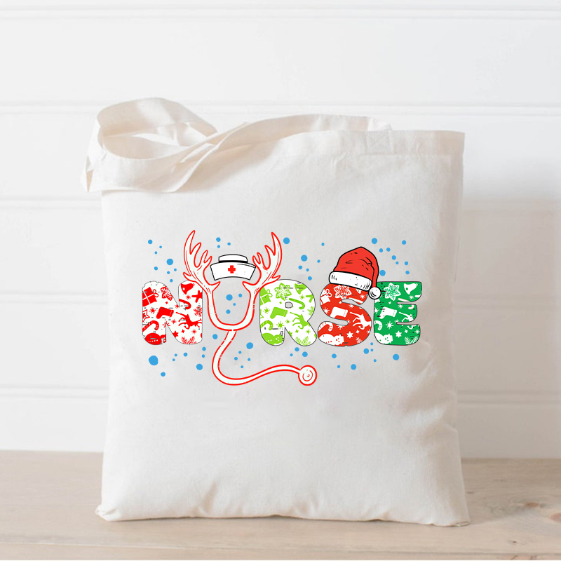 Christmas Nurse Tote Bag