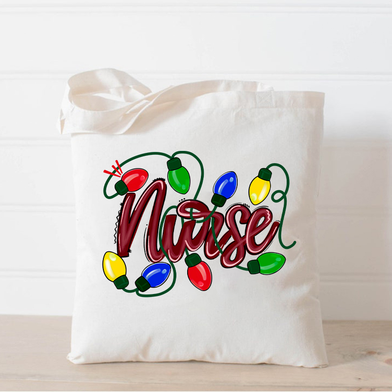 Colored Lights Nurse Tote Bag