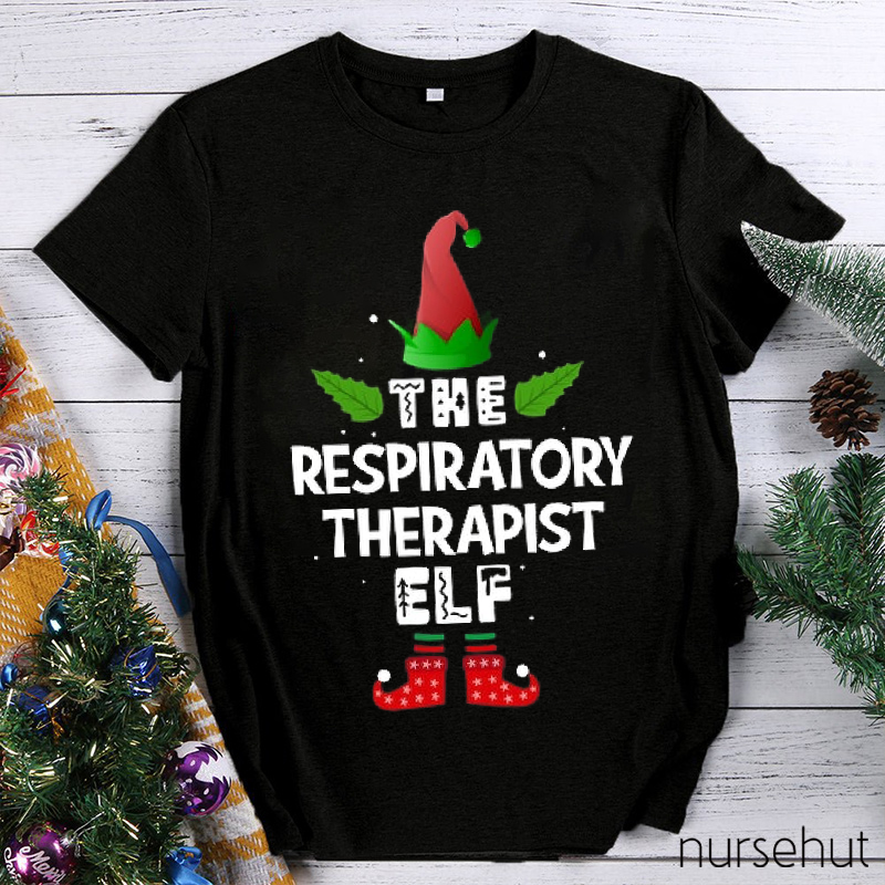 The Respiratory Therapist Elf Nurse T-Shirt