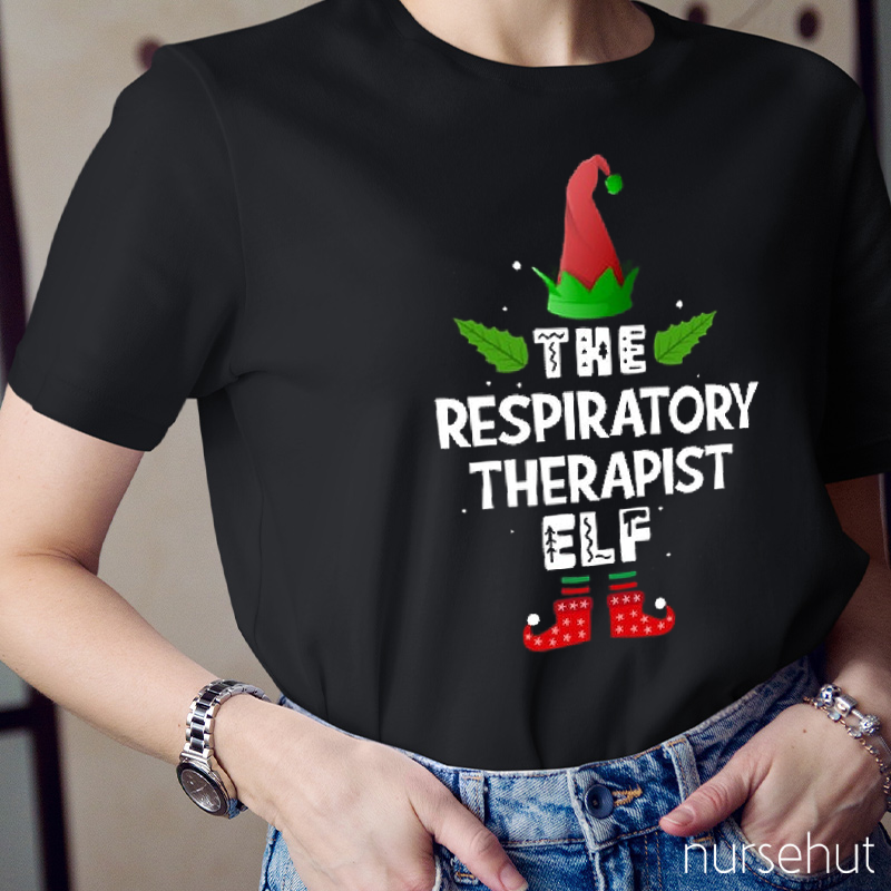The Respiratory Therapist Elf Nurse T-Shirt