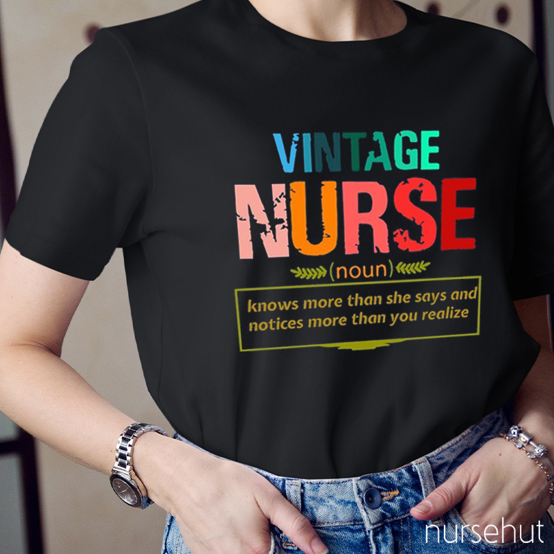 Vintage Nurse Noun Definition Nurse T-Shirt