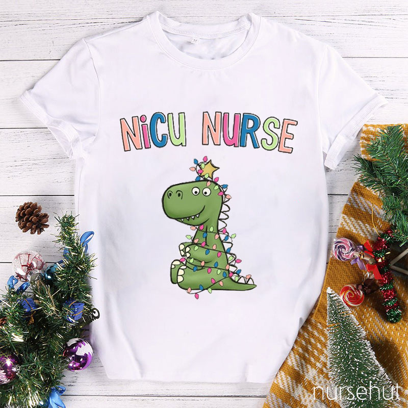 Nicu Nurse Naughty Dinosaur Nurse T-Shirt