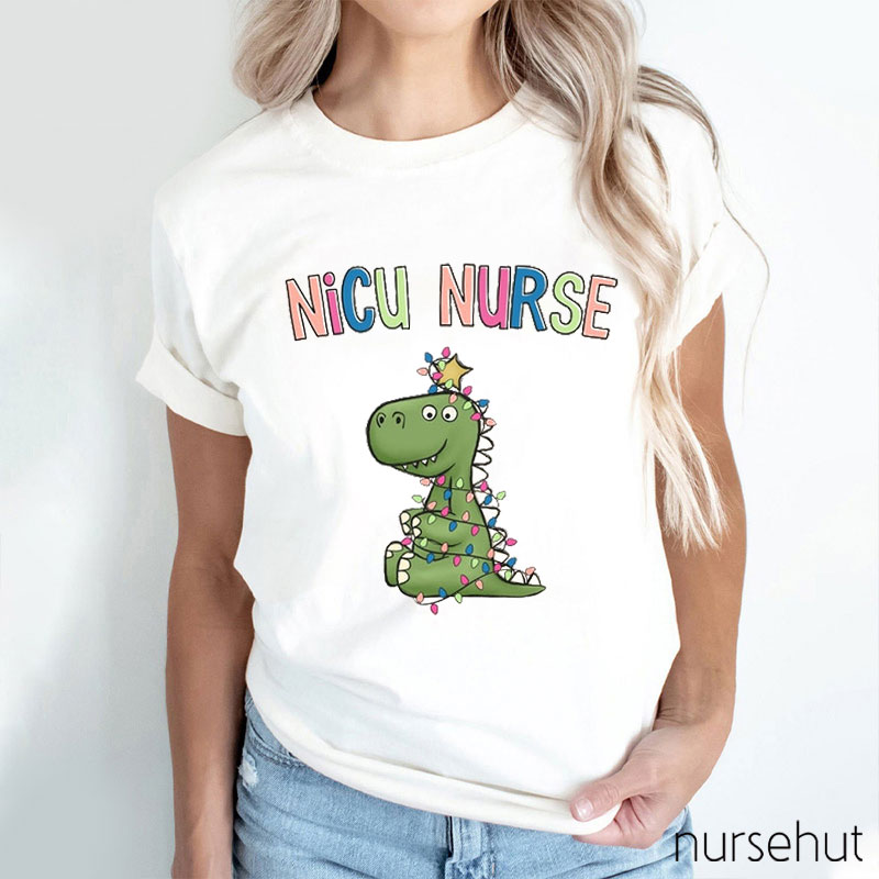 Nicu Nurse Naughty Dinosaur Nurse T-Shirt