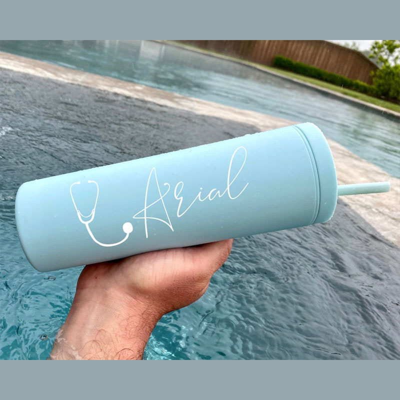 Personalized Doctor's Stethoscope Nurse Skinny Tumbler