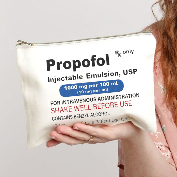 Propofol Anesthetist GI Nurse Makeup Bag