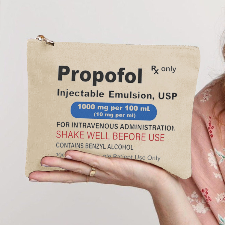 Propofol Anesthetist GI Nurse Makeup Bag