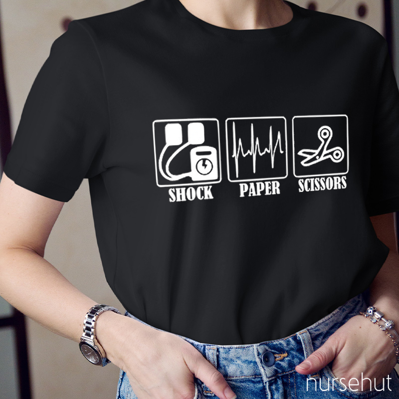 Shock Paper Sissors Nurse T-Shirt
