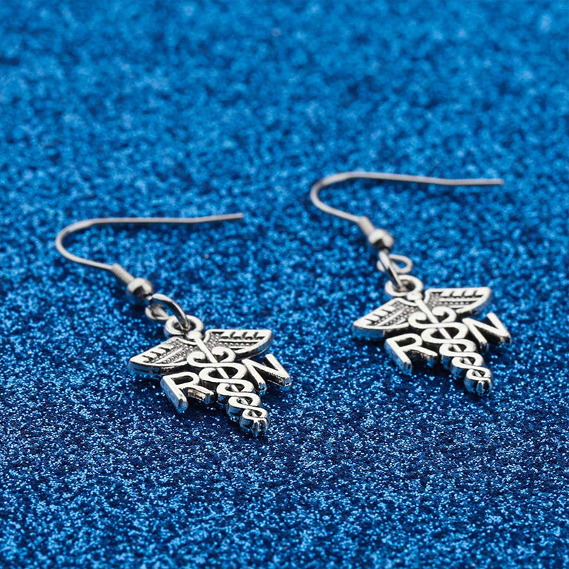 Registered Nurse Nurse Metal Earrings