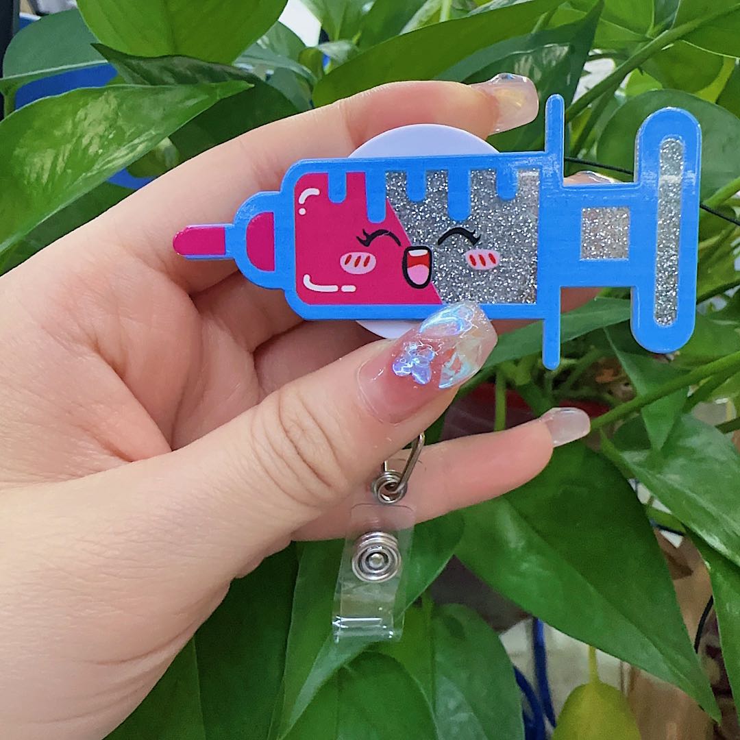 Inject A Happy Potion Nurse Badge Reel