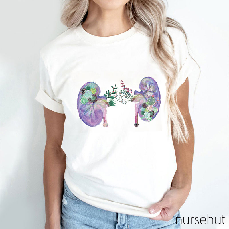 Flower Kidney Nurse T-Shirt