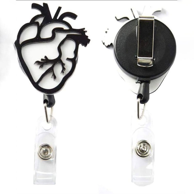 Cardiac Structure Nurse Badge Reel