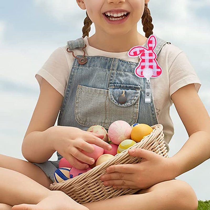 Cute Little Easter Bunny Nurse Badge Reel