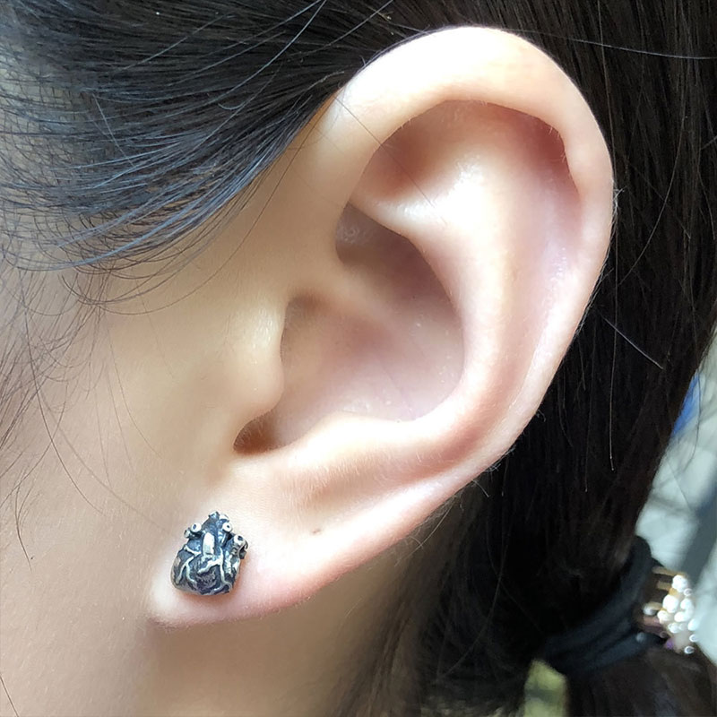 Punk Retro Heart Sliver Nurse Metal Earrings