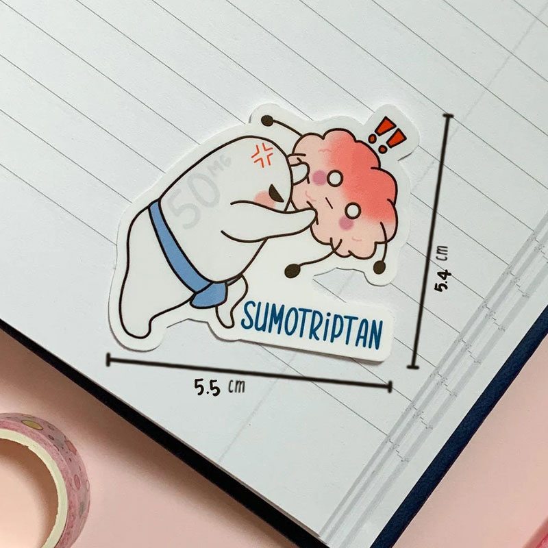 Headache Go Away Nurse Stickers