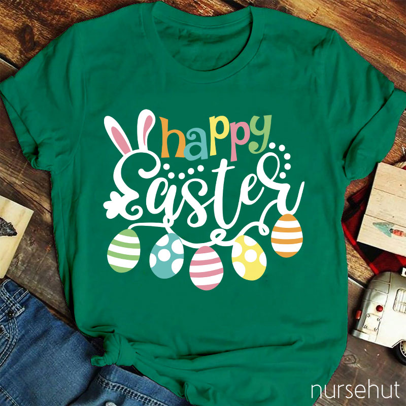 Happy Easter Eggs Nurse T-Shirt