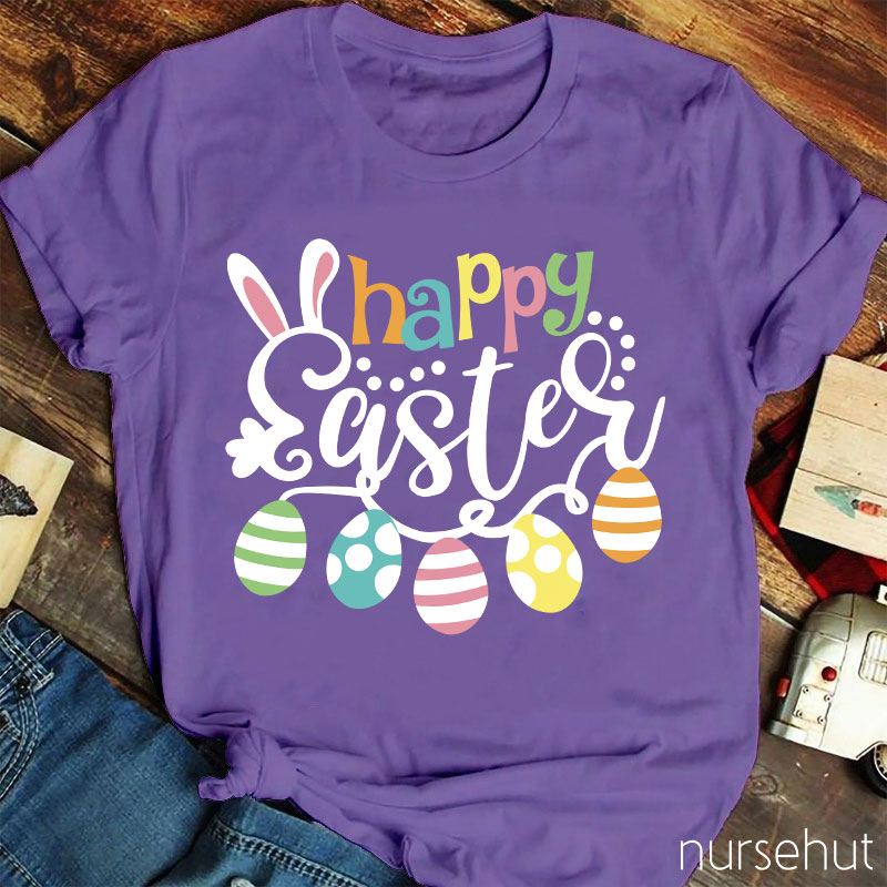 Happy Easter Eggs Nurse T-Shirt