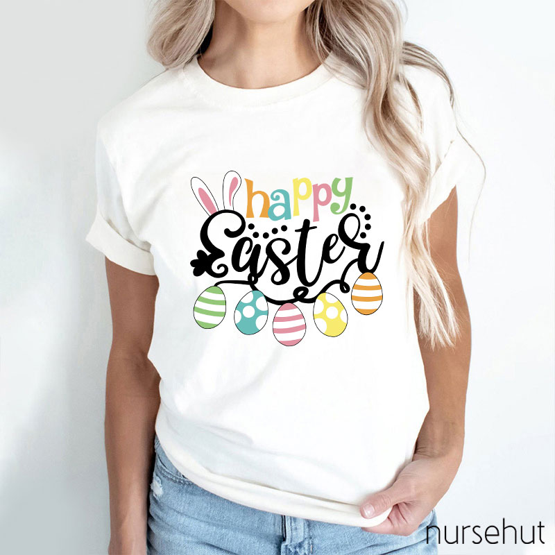 Happy Easter Eggs Nurse T-Shirt