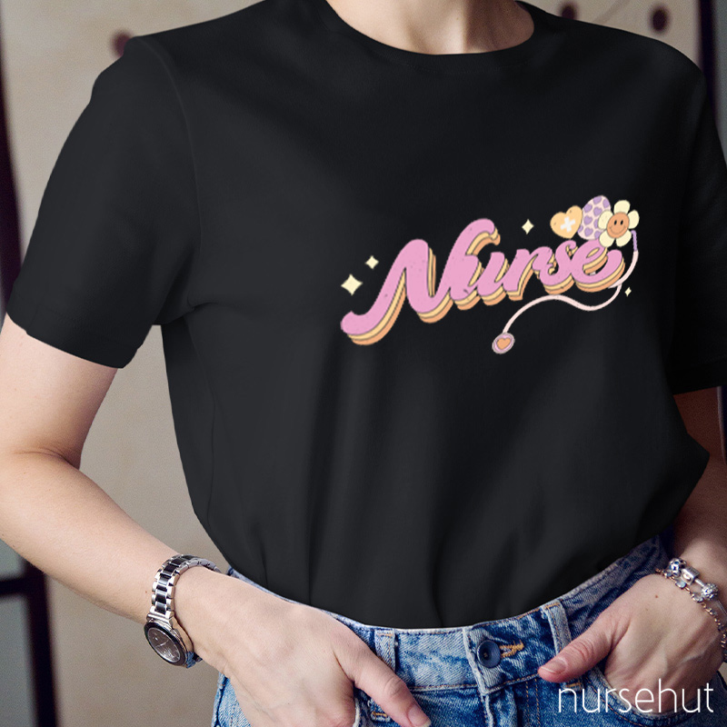 Cute Flower Nurse T-Shirt