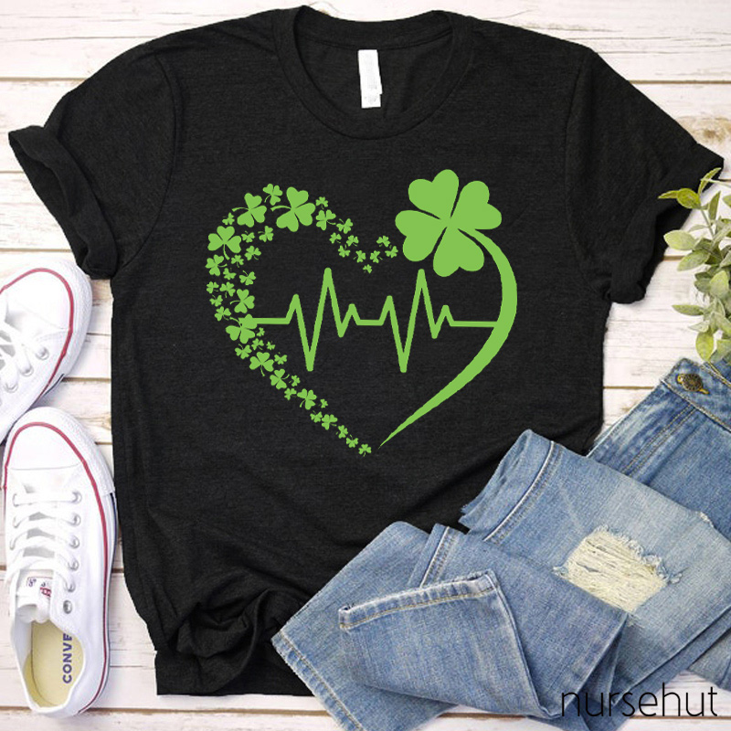 Shamrock Heart Nurse T-Shirt