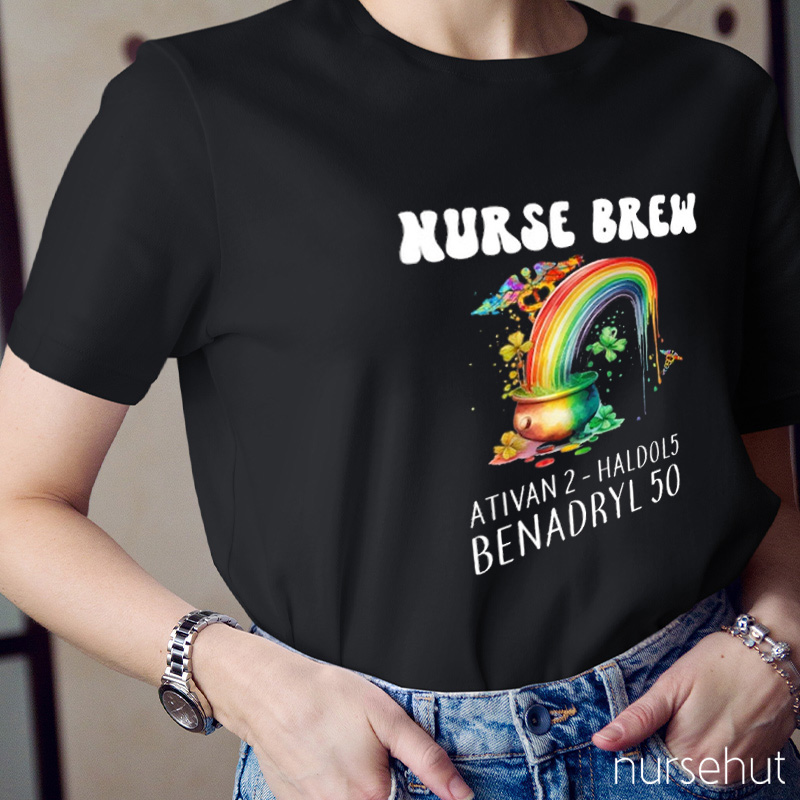 Nurse Brew Ativan 2-Haldol5 Nurse T-Shirt