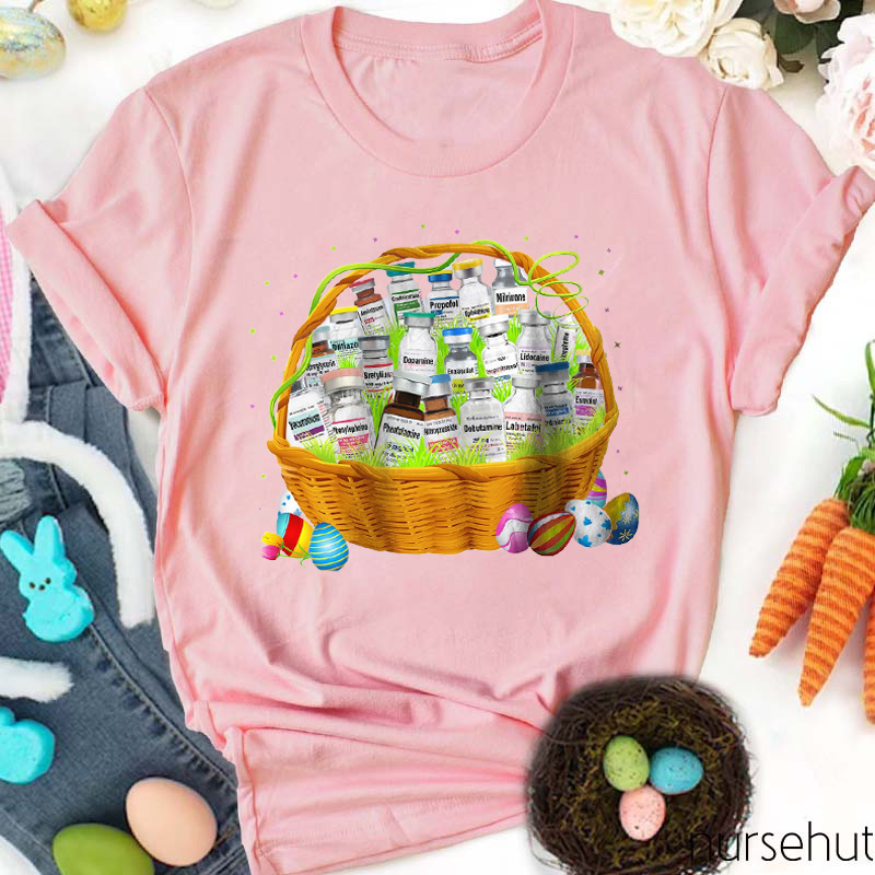 Basket Of Medicine Bottles Nurse T-Shirt