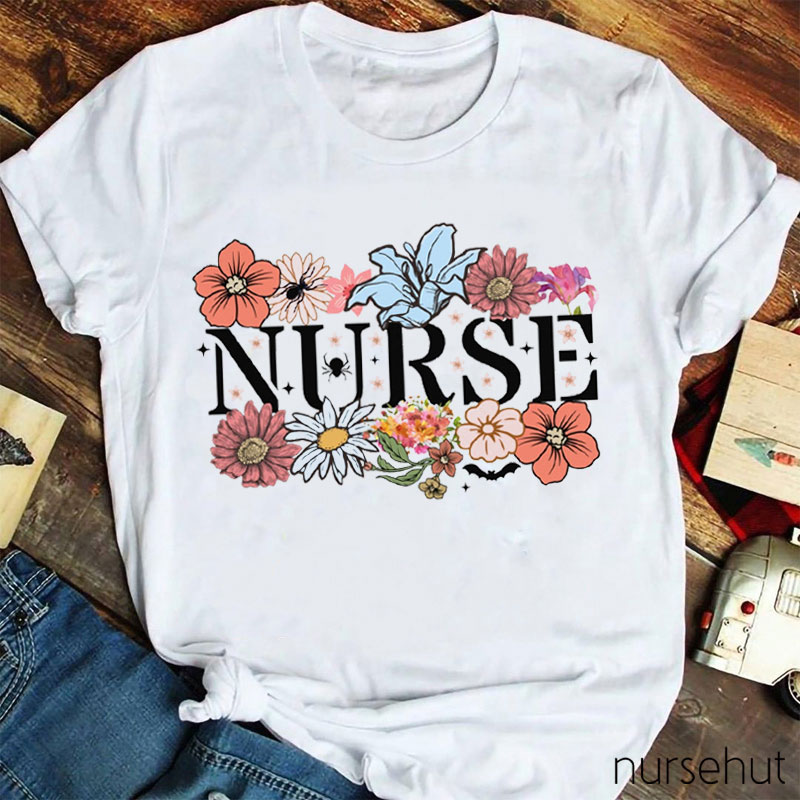 Flower Spider Nurse T-Shirt
