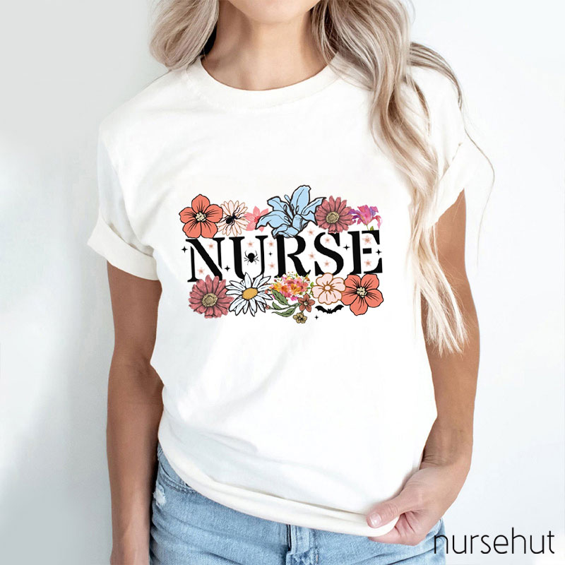 Flower Spider Nurse T-Shirt