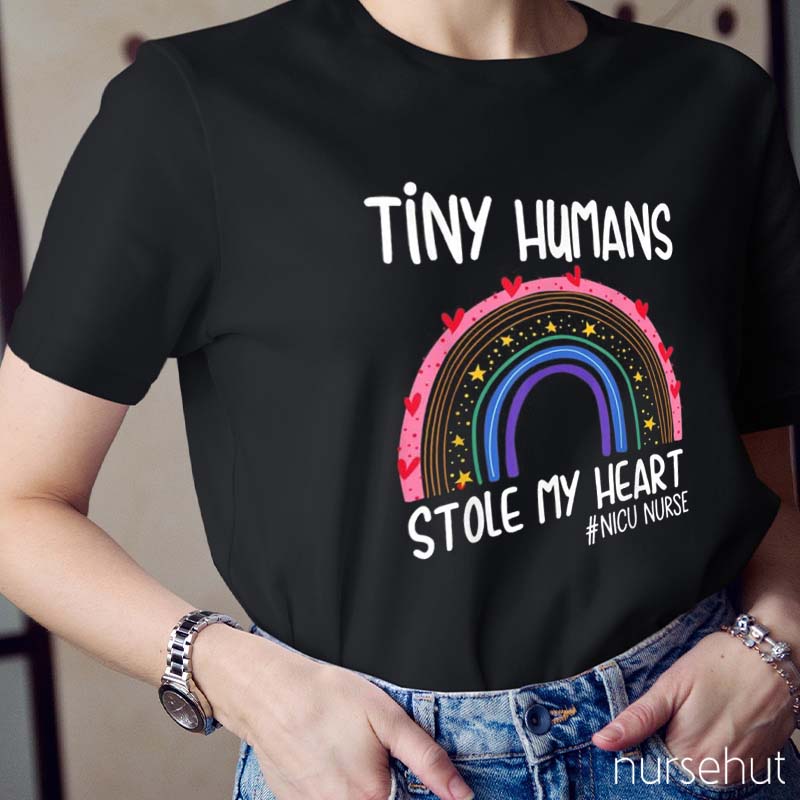 Tiny Human Stole My Heart Nurse T-Shirt