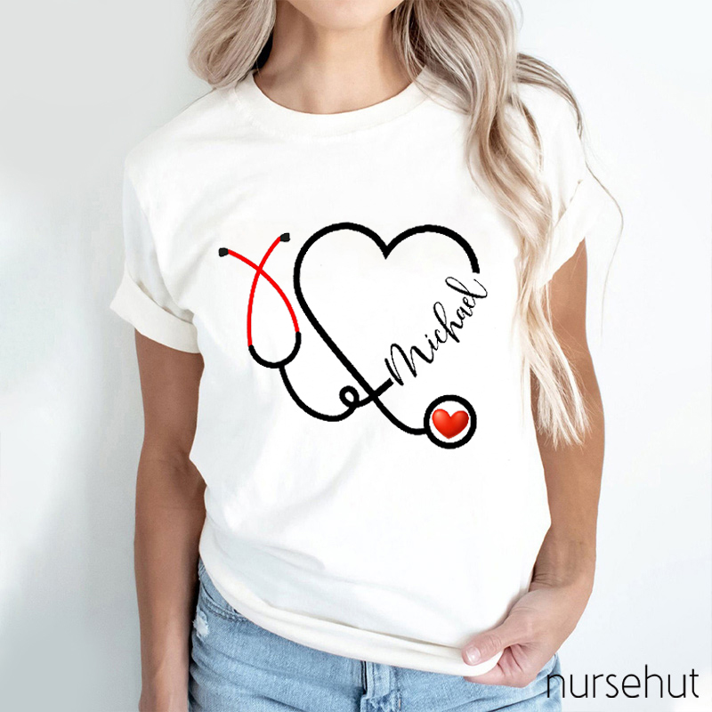Love Design Stethoscope Nurse T-Shirt