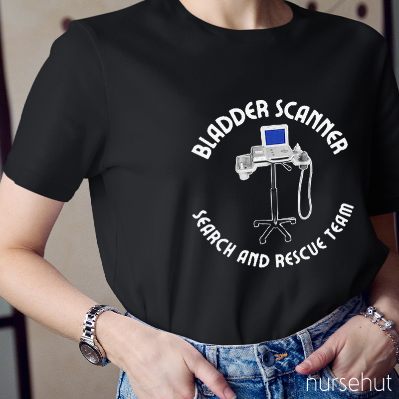 Bladder Scanner Search And Rescue Team Nurse T-Shirt