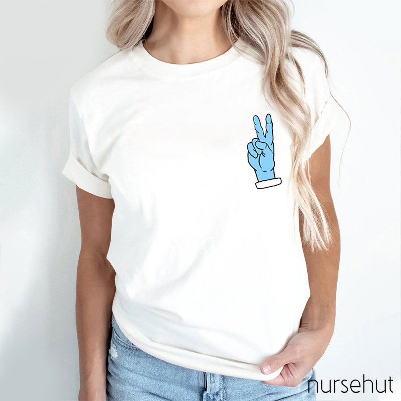 Blue Gloves Victory Nurse T-Shirt
