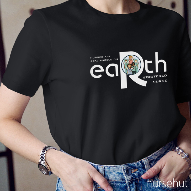 Nurses Are Real Angels On Reach Nurse T-Shirt