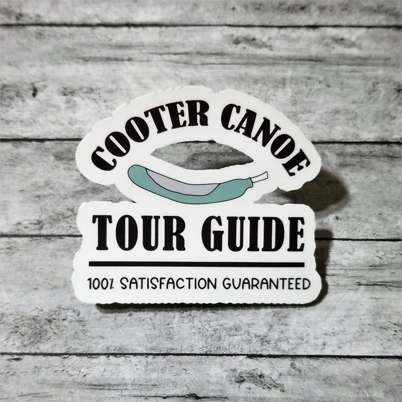 Cooter Canoe Tour Guide Nurse Stickers